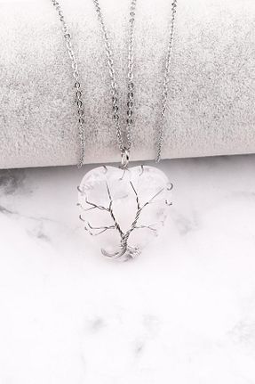 گردنبند جواهر نارنجی زنانه سنگ طبیعی Alibaba Doğaltaş - کد 94975770