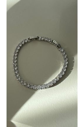 دستبند جواهر زنانه روکش نقره کد 377076590