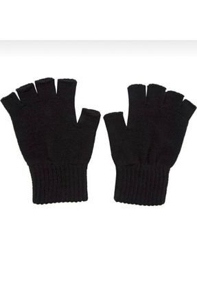 ست شال گردن و کلاه پشمی و دستکش مشکی زنانه 3 تایی TEKSTİLCİM - کد 377157873