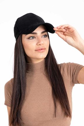 کلاه مشکی زنانه چرم مصنوعی LadyColor - کد 377065147