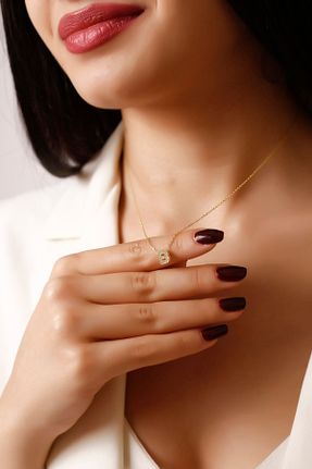 گردنبند نقره طلائی زنانه 925 عیار Lia Berto - کد 375635004