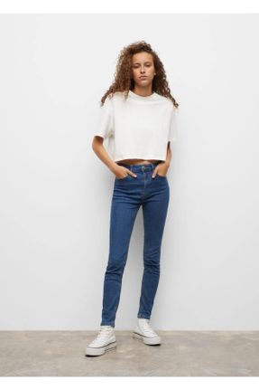 شلوار جین آبی زنانه فاق بلند کد 205132058