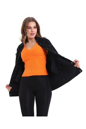 کت مشکی زنانه رگولار Yüzde Dört - کد 376399584