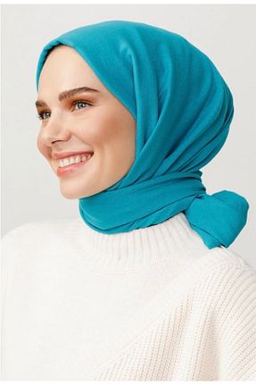 شال فیروزه ای زنانه پنبه ای VALORSCARF - کد 376814479