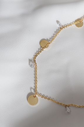 گردنبند جواهر طلائی زنانه روکش طلا Süspüs Accessories - کد 377372671