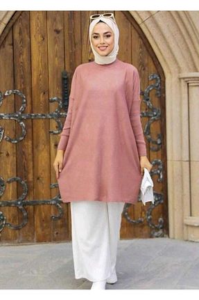 تونیک حجاب صورتی زنانه پنبه ای MODAMÜNASİP - کد 377529023