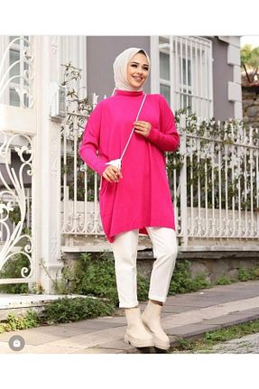 تونیک حجاب صورتی زنانه پنبه ای MODAMÜNASİP - کد 377528909