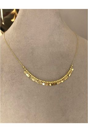 گردنبند نقره زرد زنانه 925 عیار emy by emel luxury silver jewelry - کد 378736159