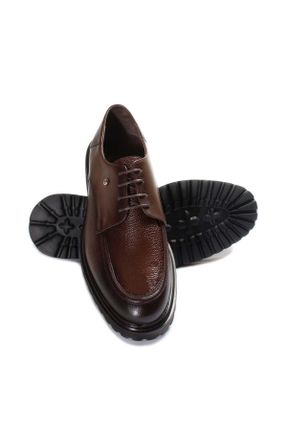کفش کژوال قهوه ای مردانه چرم طبیعی پاشنه کوتاه ( 4 - 1 cm ) کد 378737203