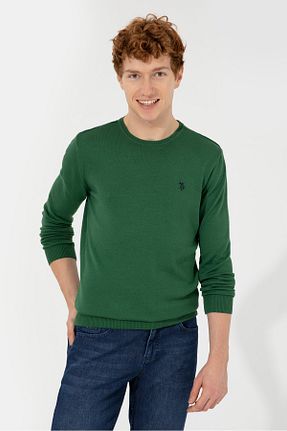 پلیور سبز مردانه ساده U.S. Polo Assn. - کد 378066164