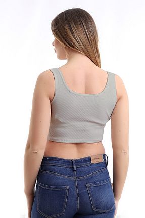 بادی طوسی زنانه یقه U Ses Moda Butik - کد 377260814