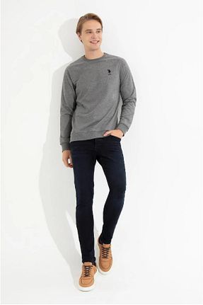 سوئیشرت طوسی مردانه ساده U.S. Polo Assn. - کد 377787314