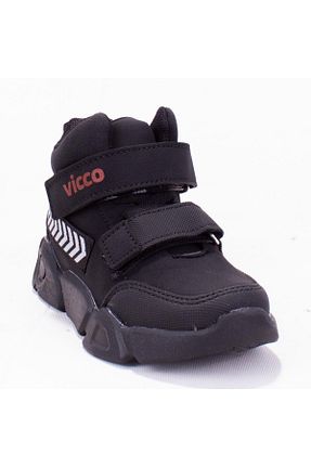 بوت / نیم بوت مشکی بچه گانه چرم مصنوعی Vicco - کد 378041611