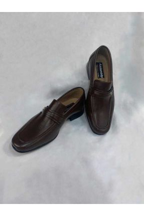 کفش کلاسیک قهوه ای مردانه چرم طبیعی پاشنه کوتاه ( 4 - 1 cm ) پاشنه نازک کد 370949930
