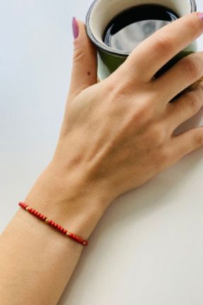 دستبند جواهر قرمز زنانه کد 160958857