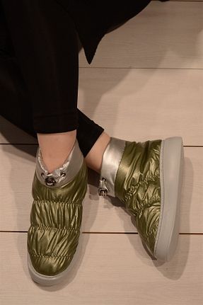 بوت / نیم بوت سبز زنانه چرم مصنوعی Isy - کد 377370544