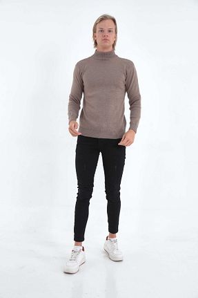 پلیور سایز بزرگ بژ مردانه اسلیم KMKkombin - کد 377089549