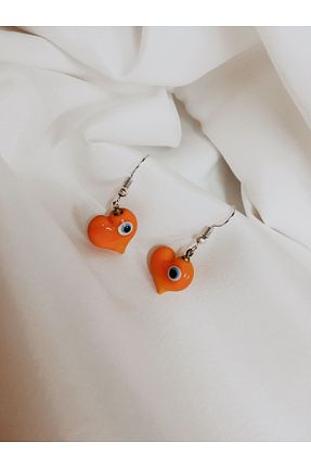 گوشواره جواهر نارنجی منجق FASİON - کد 377230917