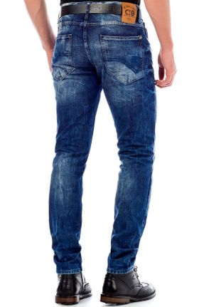 شلوار جین آبی مردانه پاچه تنگ جین اسلیم کد 32525189