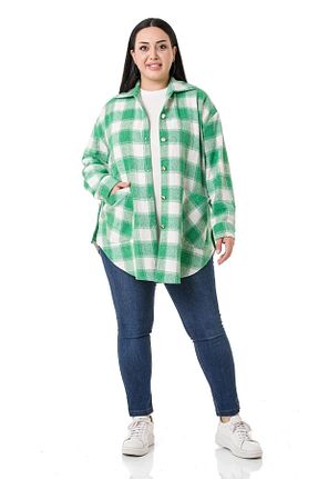 پیراهن سایز بزرگ سبز زنانه سایز بزرگ DISENTIS MODEST - کد 378147068