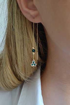 گوشواره نقره طلائی زنانه 925 عیار Argentum Concept - کد 378681915