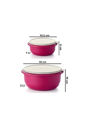 ظرف نگهداری صورتی پلاستیک Tupperware - کد 378475535