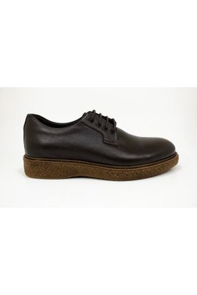 کفش کژوال قهوه ای مردانه چرم طبیعی پاشنه کوتاه ( 4 - 1 cm ) پاشنه ساده کد 378091620