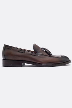 کفش کلاسیک قهوه ای مردانه چرم طبیعی پاشنه کوتاه ( 4 - 1 cm ) پاشنه ساده کد 379291079