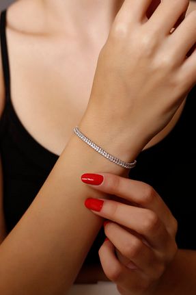 دستبند استیل (فولاد) زنانه رودیوم didem çetin - کد 376399284