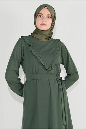 ست بالاتنه و پائین تنه حجاب خاکی زنانه رگولار TRENDTESETTÜR - کد 86186831