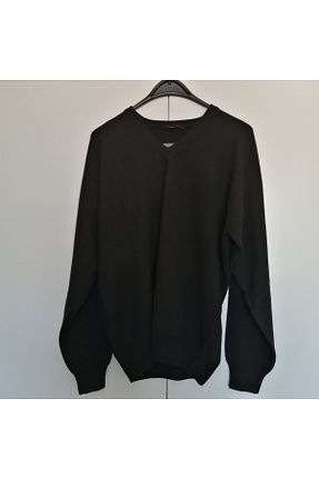 پلیور مشکی مردانه ساده Butik Tülin - کد 379116684
