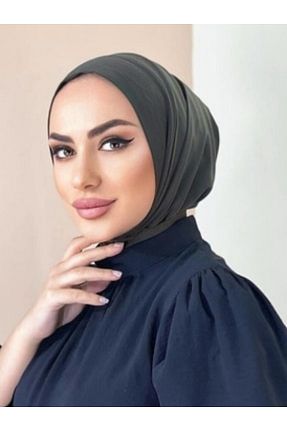 روسری خاکی ساده Organic Scarfs - کد 379237702