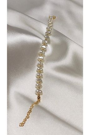 دستبند مروارید طلائی MANOZUDE - کد 371709356