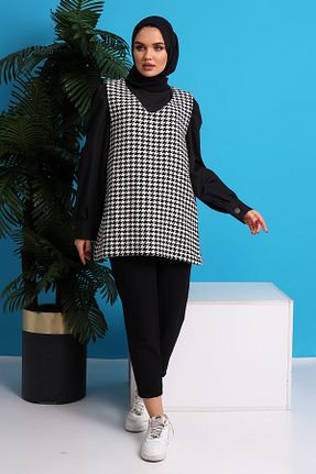 سوئیتر حجاب مشکی زنانه اورسایز CNG MODA - کد 373328867