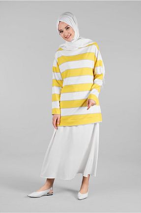 ست بالاتنه و پائین تنه حجاب زرد زنانه رگولار TRENDTESETTÜR - کد 86185030