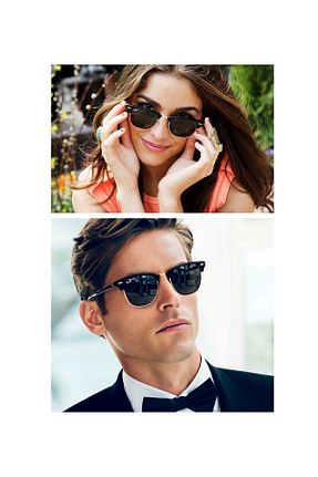 عینک آفتابی مشکی زنانه UV400 Ray-Ban - کد 86155514