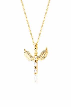 گردنبند نقره طلائی زنانه 925 عیار Zanaatsilver - کد 379619617