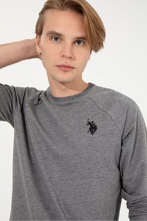 سوئیشرت طوسی مردانه ساده U.S. Polo Assn. - کد 378065200
