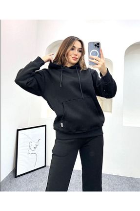 ست بالاتنه و پائین تنه مشکی زنانه بافت ANBAR - کد 378969040