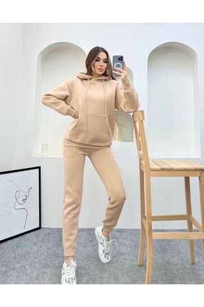 ست بالاتنه و پائین تنه بژ زنانه بافت ANBAR - کد 378971799