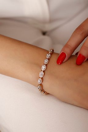 دستبند استیل (فولاد) طلائی زنانه رودیوم didem çetin - کد 376289603