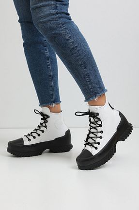 بوت / نیم بوت سفید زنانه چرم مصنوعی Night Shoes - کد 376987017