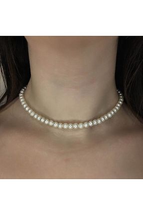 گردنبند جواهر سفید زنانه مروارید CAXBERN - کد 379925585