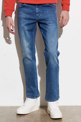 شلوار جین سرمه ای مردانه پاچه ساده Wrangler - کد 379556699