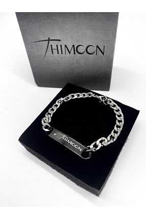 دستبند استیل (فولاد) مشکی مردانه استیل ضد زنگ THIMOON - کد 378946250