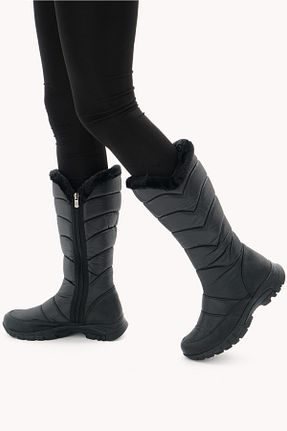 بوت برفی مشکی زنانه پارچه ای Efal Shoes - کد 380203313
