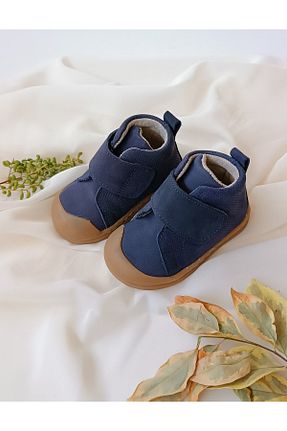 بوت / نیم بوت سرمه ای بچه گانه چرم خالص Pottik - کد 380714381