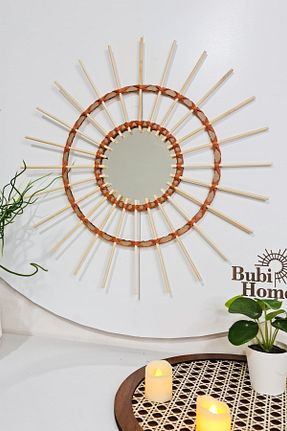 آینه نارنجی چوب Bubihome - کد 381195272