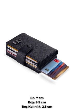 کیف پول مشکی مردانه سایز متوسط Anı Yüzük - کد 82730027