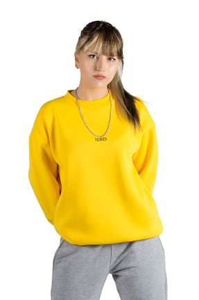 سوئیشرت زرد زنانه ساده NEW MODA - کد 378785658